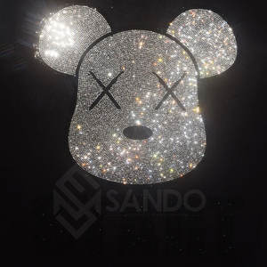 Diseña tu propio logotipo Hombres Rhinestone Camisetas Fitness Wear Último diseño Hombres Rhinestone Camisetas - Product Image 2