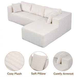 Sofá sin hueso comprimido para sala de estar en forma de L, sofá seccional, sofá de esquina Foshan, fabricante Canap Compress Meuble De Salon - Product Image 5