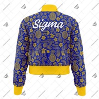 Grecque Sigma Gamma Rho Sorority Vêtements Prêt À Expédier Thème Africain 100% Polyester Brodé Zip Up Crop Jacket