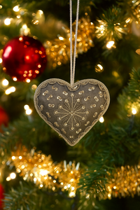 Elegante Artigianato-Fatto a mano con il cuore di Natale, ornamento pieno di amore per la festa di decorazioni per la casa giocattolo per le festività natalizie - Product Image 2