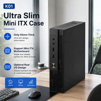 Boîtier Mini ITX K01 ultra fin, 45 mm de profondeur, châssis de bureau SFF, prend en charge Mini ITX 170*170 mm, boîtier PC industriel OEM ODM