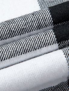 <b>Men's</b> Custom Button-Down Flannel <b>Shirts</b> Breathable Plain Business Smart Plaid Stand Collar <b>Pockets</b> OEM Casual Print Flannel - Product Image 3