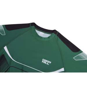 Green Hill 2023 Rashguard à manches courtes sublimé pour le MMA, vêtements de sport avec protection UV, matière nylon et élasthanne anti-UV - Product Image 3