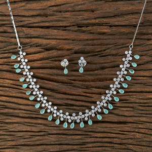 Bijoux de créateur délicats CZ vente en gros, ensemble de colliers en diamant américain à la mode pour femmes 421214 en inde - Product Image 3