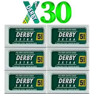 Cuchillas de Afeitar de Doble Filo Derby Extra Profesionales |   30 Cuchillas de Acero Inoxidable para Maquinillas de Afeitar Clásicas |   Paquete a Granel - Product Image 3