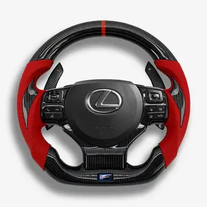 Volant chauffant personnalisé en fibre de carbone avec écran LED pour Lexus IS250 IS350 2013-2022 – Amélioration de l'intérieur - Product Image 3