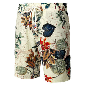 Short de bain pour homme avec imprimé cocotier et cordon de serrage Short de plage personnalisé pour homme, salle de sport d'été - Product Image 2