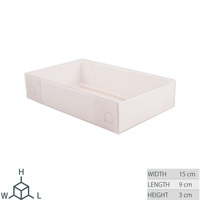 Boîte Cadeau en Papier Blanc de 15x9x3 cm avec Couvercle Transparent Mat pour Noël, Idéale pour Biscuits, Gâteaux, Bonbons et Emballage de Fête