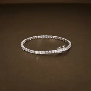 Bracelet tennis en moissanite taille brillant 5,10 carats, argent 925, or, luxe, pour femme, pour mariage, fiançailles, anniversaire, cadeau de fête - Product Image 4