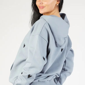 Sudaderas con capucha informales para mujer de nuevo diseño más vendidas, ropa de calle, hombros caídos, figuras, transpirables, ecológicas, sudaderas con capucha, de punto - Product Image 6