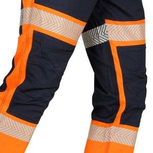 Customizable Logo Support Men's Hi <b>Vis</b> Polyester Safety <b>Work</b> Pants Casual <b>High</b> Visibility Reflective <b>Trousers</b> with Cargo Pockets - Product Image 4