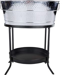 Bañera de fiesta de metal inoxidable pulido para casas de lujo, restaurantes y eventos de banquetes, configuración de presentación de bebidas - Product Image 6