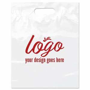 Sacs de marchandises réutilisables en plastique extra épais avec poignée Sacs à provisions découpés au détail pour cadeaux Emballage pratique - Product Image 6