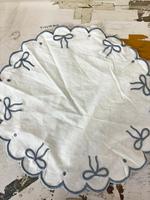 Serviettes en tissu 100% coton vintage brodées personnalisables avec passepoil, faites à la main, pour mariage, événement, maison, restaurant, fête, Jhelum