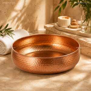 Bol de pédicure rond en cuivre, fait main, pour spa des pieds, salons de manucure, centres de bien-être, hôtels - Product Image 5