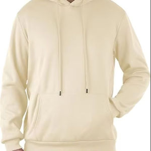 Pull à capuche en polaire en spandex/polyester pour homme avec logo brodé personnalisé, lourd, surdimensionné, d'hiver, à fermeture éclair, respirant, séchage rapide - Product Image 1