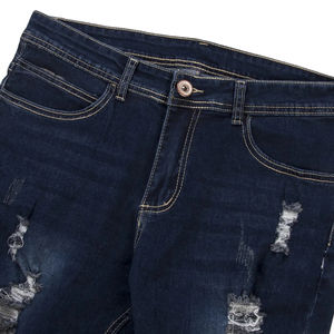 กางเกงยีนส์เดนิมทรงตรงสำหรับผู้ชายคุณภาพสูง เหมาะสำหรับฤดูหนาว เป็นมิตรต่อสิ่งแวดล้อม ระบายอากาศได้ดี ผลิตจากผ้าฝ้าย 100% เอวกลาง ทรงลำลอง - Product Image 2