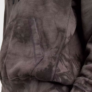 Vente en gros 2024 sweat à capuche surdimensionné tie dye Sun Fade pour hommes personnalisé 100% sweat thermique en polaire de coton lourd sweat à capuche haut pour hommes - Product Image 6