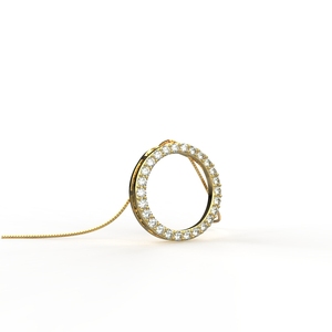 เครื่องประดับอัญมณี avarta ทอง18K จี้แหวนเพชรโมอิส - Product Image 1