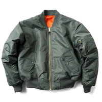 Blouson Bomber Unisexe en Toile Matelassée avec Écussons Brodés Personnalisés, Col Mandarin Décontracté, Coupe-Vent Léger, Style Pilote Airlift
