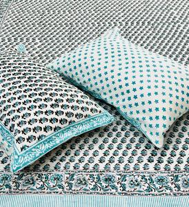 Juego de colcha de algodón tamaño King de 3 uds moderno bloque de mano impreso patrón Floral elegante para colección de ropa de cama de hogar y Hotel - Product Image 2