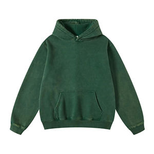 Sudadera con Capucha de Invierno, Lavada al Ácido, Bordada, Ligeramente Deslavada al Ácido, con Logotipo Personalizado, Estilo Holgado, Lavada con Pigmentos, Estilo Francés - Product Image 2