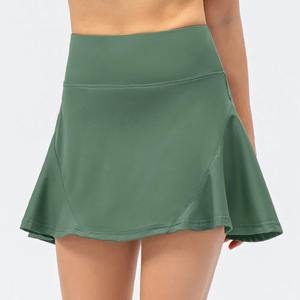 Jupe-short de golf en gros pour femmes, vêtements de yoga, jupe de tennis 2-en-1, culottes de sport, course, entraînement, fitness, tenue de sport pour la gym - Product Image 1