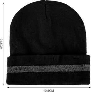 Gorro de invierno de lana suave Unisex, gorro de punto grueso acogedor, diseño ligero, ideal para viajes en frío y trajes de calle informales - Product Image 5