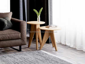 Modern <b>Floating</b> Solid Oak Nightstand Handmade Eco-Friendly Storage 2 <b>Drawers</b> Scandinavian Minimalist Bedroom Living Room Home - Product Image 4