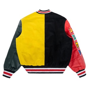 Alta calidad personalizada ODM OEM hombres College Street Casual Varsity chaquetas de béisbol bordado Letterman diseño de logotipo frontal - Product Image 4