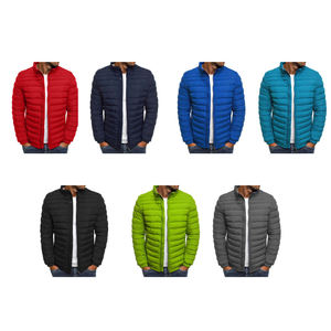 Nueva chaqueta acolchada personalizada de poliéster con burbujas, abrigos de nailon para hombre, ropa cálida sólida, chaquetas con cremallera para hombre - Product Image 4