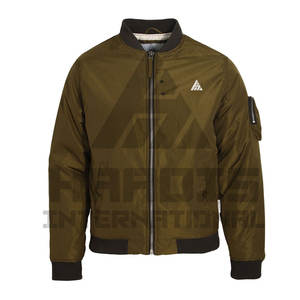 Personalizado Tallas grandes Estilo de la moda de los hombres Chaquetas de bombardero Casual Impermeable Chaqueta de bombardero para los hombres - Product Image 4