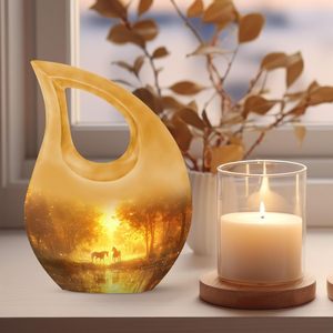 Urna de Metal de caballo para cenizas Urnas de cremación de mujeres para cenizas humanas Mini urnas Hombre adulto Hombre pequeño para cenizas humanas Tamaño personalizado - Product Image 3