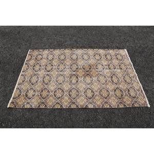 พรมสไตล์ตุรกีโบราณสีน้ำตาลเบจ3.7x5.6ฟุตวัสดุขนสัตว์หนุนหลังสำหรับห้องนั่งเล่นห้องนอนวัยรุ่น - Product Image 4