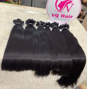 100% naturel vietnamien aligné cuticules Super dessiné pur non traité vierge extensions de cheveux crus droite # 1B trame cheveux - Product Image 1