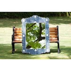 Round Artistic Bone Inlay Art Deco Handmade Eco-Friendly Lightweight Luxury Decorative <b>Wall</b> <b>Mirror</b> Indian - Product Image 3