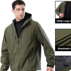 Chaqueta Cortavientos Impermeable de Invierno para Hombre, con Cierre Frontal, Ecológica, Transpirable, Antibacteriana, de Secado Rápido y con Capucha - Product Image 5