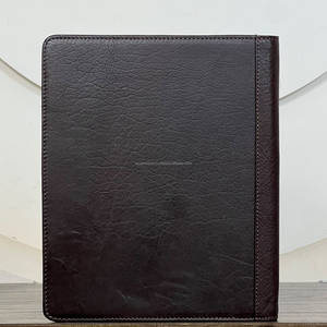 2026 Premium Genuine <b>Leather</b> Portfolio Binder Handcrafted Floral Design Western Style Business Organizer <b>Folder</b> for Professional - Product Image 5