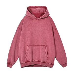 Sudaderas con capucha de gran tamaño para hombre 2025, ropa informal de peso pesado personalizada, sudaderas con capucha de moda con lavado de piedra desteñida al sol para hombre - Product Image 4