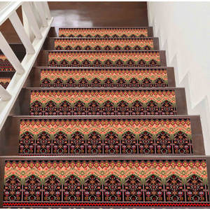 Alfombra con Estampado Étnico, Alfombra Decorativa Bohemia Moderna para Escaleras y Puertas, Alfombra Delgada No Tejida - Product Image 4