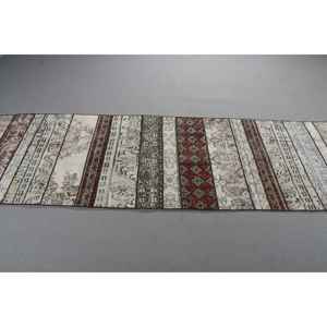 2,9x9,4 ft Turkish Rug, Vintage <b>Runner</b> Rug, <b>Red</b> Blue Moroccan Rug - Product Image 2