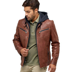 Veste en cuir à manches longues pour homme 2026 Haute qualité Vente en gros professionnelle En vente maintenant OEM - Product Image 5