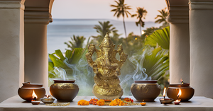 Brass Lord Ganesha ganpati Religious Metal Pooja Statue Idol Ganesh murti Home Decor for puja showpiece - Product Image 3