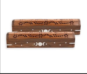CuộN qua hình ảnh để phóng to trong gỗ hương Burner hộp tam giác hương Burner kim tự tháp hình dạng gỗ bahoor Burner - Product Image 4