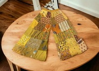 Style bohème indien fait à la main coton Patchwork Palazzo pantalon femmes taille unique été confortable jambe large pantalon