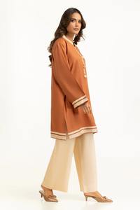 Robes en tissu pour femmes 2025, unies, col rond, manches longues, longueur genou, coupe trapèze, décontractées, respirantes, écologiques, lavables, brodées - Product Image 6