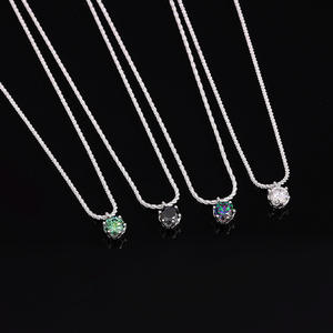 925 Sterling Zilveren Moissanite Hanger Ketting Voor Vrouwen Galaxy Sieraden Met Maan Splash Star <span class=keywords><strong>River</strong></span> Kleur - Product Image 4