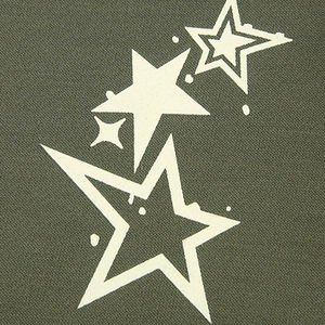 Sweat à capuche court zippé imprimé logo étoile, en couleur vert olive mode vêtements décontractés produit récolte sweats à capuche pour femmes - Product Image 6