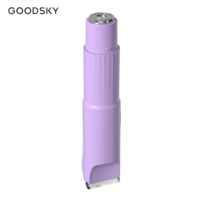 GOODSKY Tondeuse bikini 2-en-1 à double tête pour femme, rasoir électrique rechargeable, épilateur facial indolore pour usage domestique