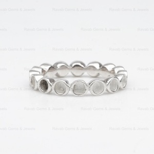 Best-seller : composants de bijoux en argent sterling 925 massif, sertissage semi-monté de 3 mm, pour pierres précieuses, résine, cendres - Product Image 5